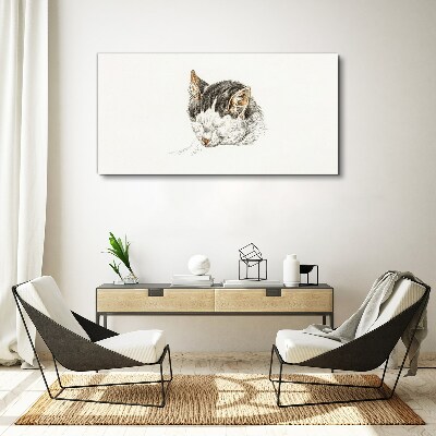 Tableau sur toile Le rêve du chat