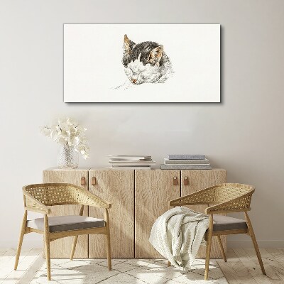 Tableau sur toile Le rêve du chat