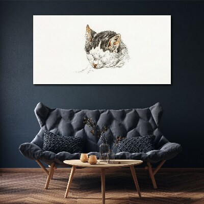Tableau sur toile Le rêve du chat