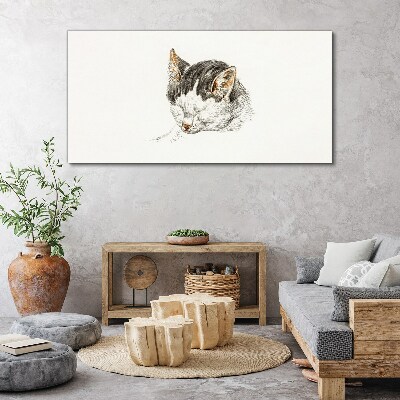 Tableau sur toile Le rêve du chat