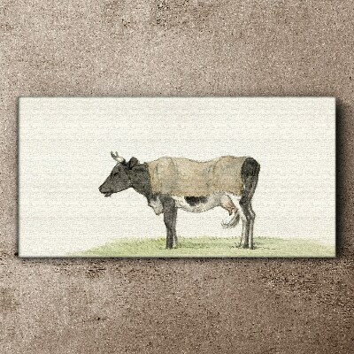Tableau sur toile Vache dans le pré