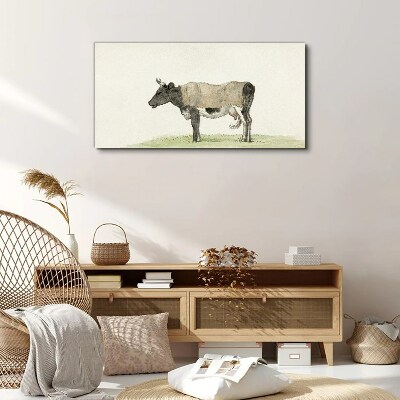 Tableau sur toile Vache dans le pré