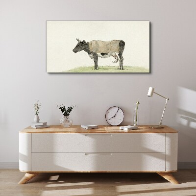 Tableau sur toile Vache dans le pré