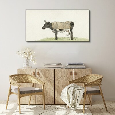 Tableau sur toile Vache dans le pré