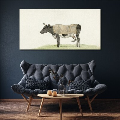 Tableau sur toile Vache dans le pré