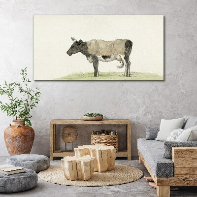 Tableau sur toile Vache dans le pré