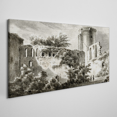 Tableau sur toile Ruines dans le paysage