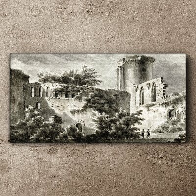 Tableau sur toile Ruines dans le paysage