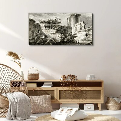 Tableau sur toile Ruines dans le paysage