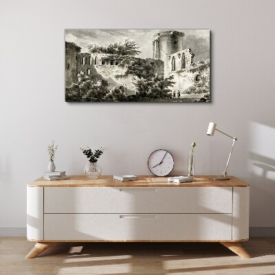 Tableau sur toile Ruines dans le paysage
