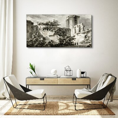 Tableau sur toile Ruines dans le paysage