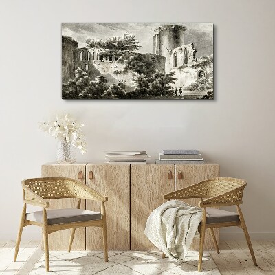 Tableau sur toile Ruines dans le paysage