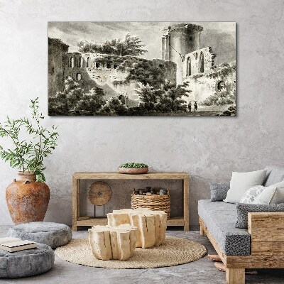 Tableau sur toile Ruines dans le paysage