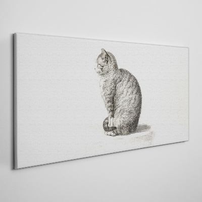 Tableau imprimé sur toile Chat assis