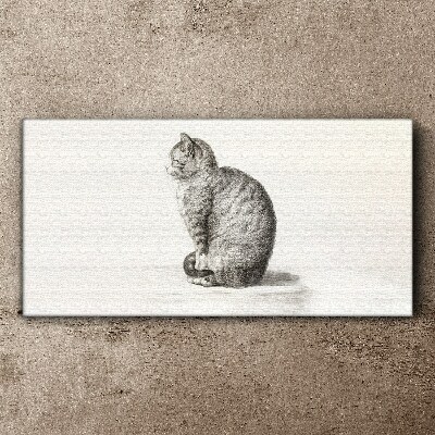 Tableau imprimé sur toile Chat assis