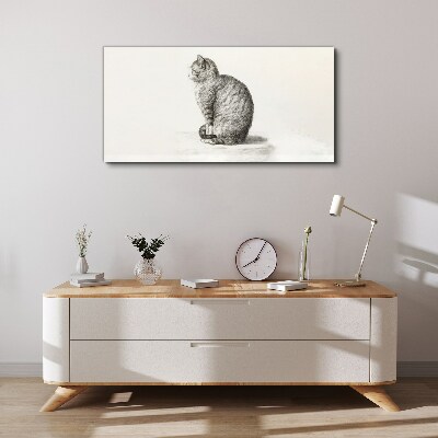 Tableau imprimé sur toile Chat assis