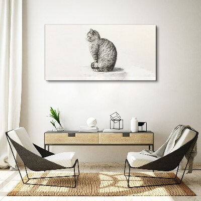 Tableau imprimé sur toile Chat assis
