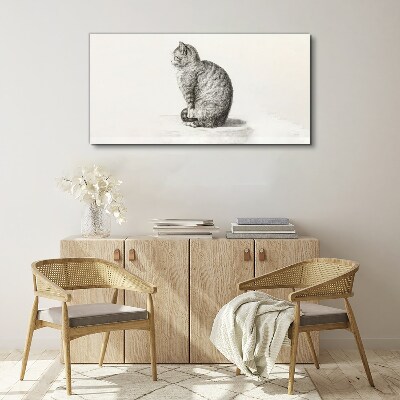 Tableau imprimé sur toile Chat assis