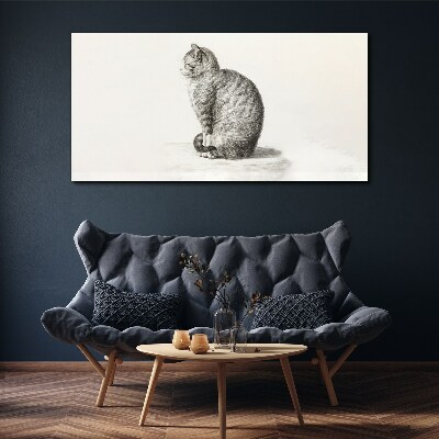 Tableau imprimé sur toile Chat assis