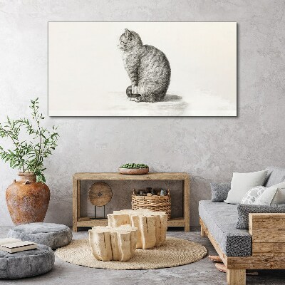 Tableau imprimé sur toile Chat assis