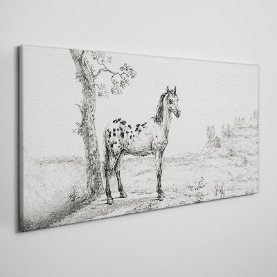 Tableau imprimé sur toile Chevaux dans le paysage