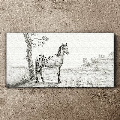 Tableau imprimé sur toile Chevaux dans le paysage