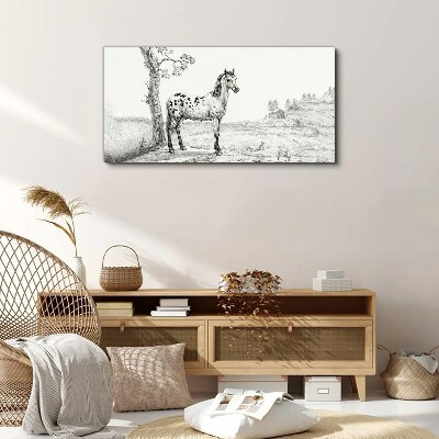 Tableau imprimé sur toile Chevaux dans le paysage