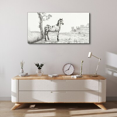 Tableau imprimé sur toile Chevaux dans le paysage