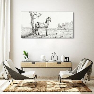 Tableau imprimé sur toile Chevaux dans le paysage