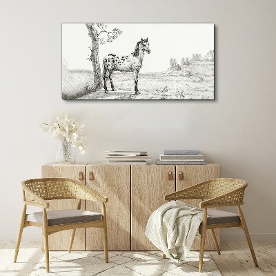 Tableau imprimé sur toile Chevaux dans le paysage