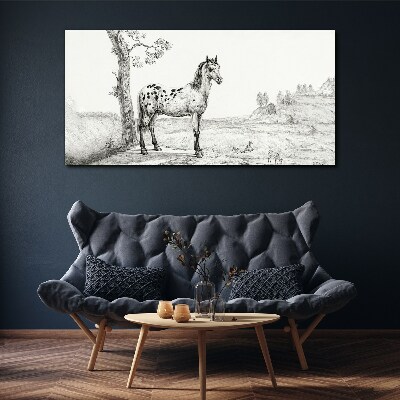 Tableau imprimé sur toile Chevaux dans le paysage