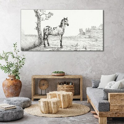 Tableau imprimé sur toile Chevaux dans le paysage