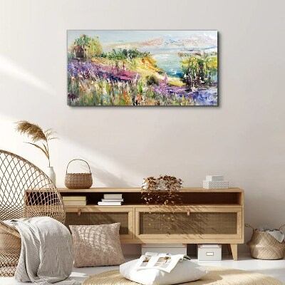 Tableau toile imprimée Paysage balnéaire coloré