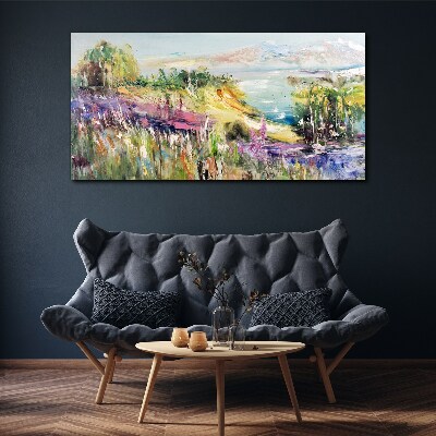 Tableau toile imprimée Paysage balnéaire coloré