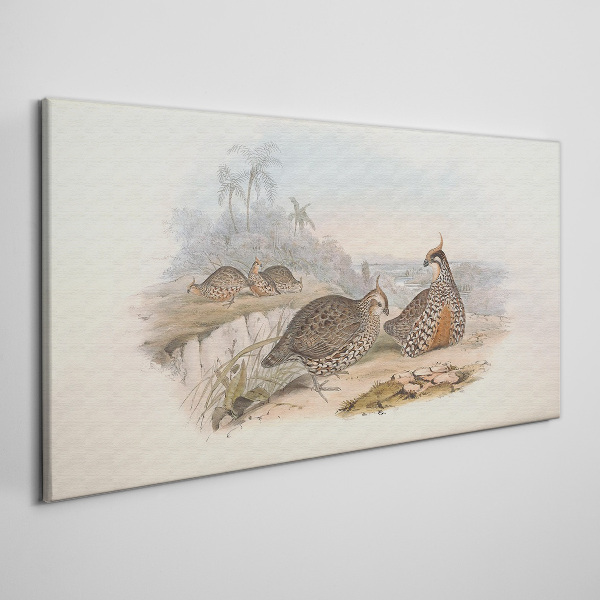 Tableau sur toile Canards sur fond tropical