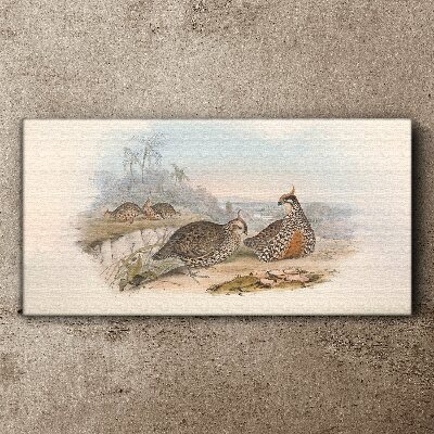 Tableau sur toile Canards sur fond tropical