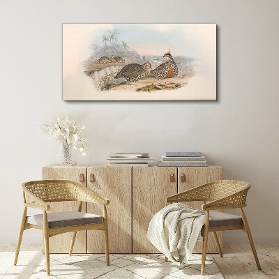 Tableau sur toile Canards sur fond tropical