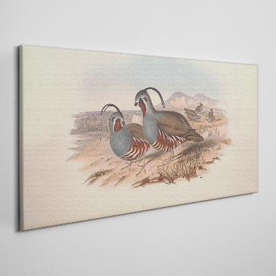 Tableau toile imprimée Les oiseaux dans le paysage