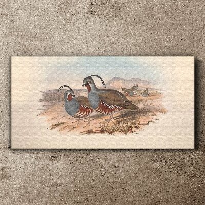 Tableau toile imprimée Les oiseaux dans le paysage