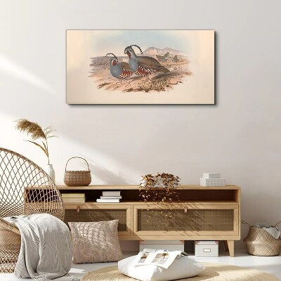 Tableau toile imprimée Les oiseaux dans le paysage