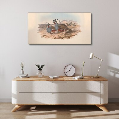 Tableau toile imprimée Les oiseaux dans le paysage