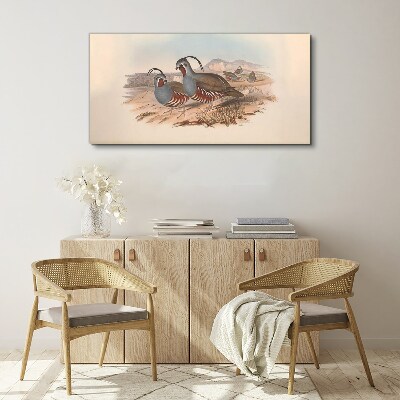 Tableau toile imprimée Les oiseaux dans le paysage