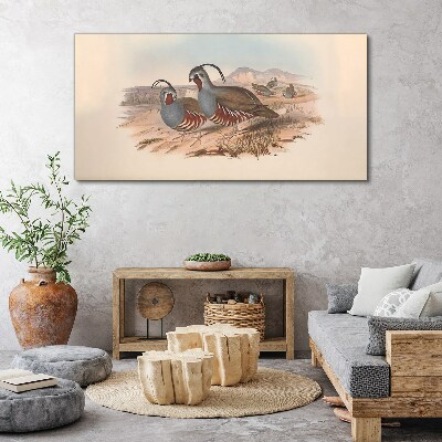 Tableau toile imprimée Les oiseaux dans le paysage