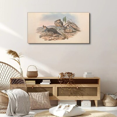 Tableau imprimé sur toile Vie paisible des oiseaux sur la plage