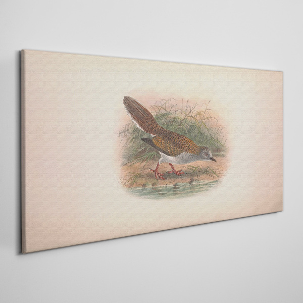Tableau imprimé sur toile Un oiseau au-dessus de l'eau