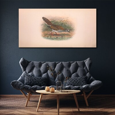 Tableau imprimé sur toile Un oiseau au-dessus de l'eau