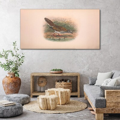 Tableau imprimé sur toile Un oiseau au-dessus de l'eau