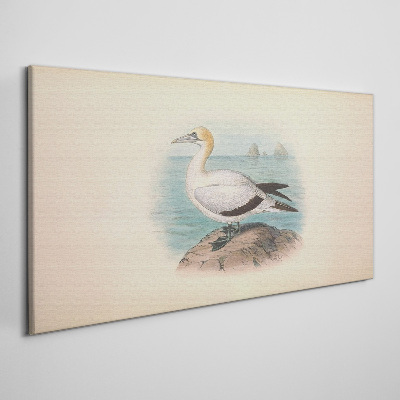 Tableau sur toile Oiseau de mer sur fond d'eau