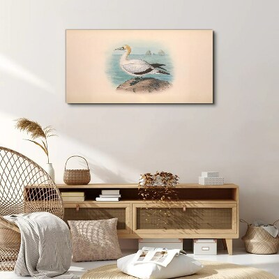 Tableau sur toile Oiseau de mer sur fond d'eau