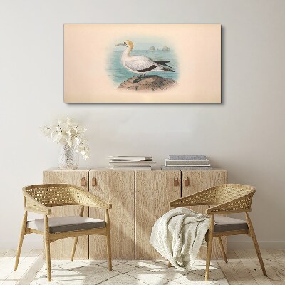 Tableau sur toile Oiseau de mer sur fond d'eau